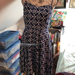 Old Navy sundress, blue and white.